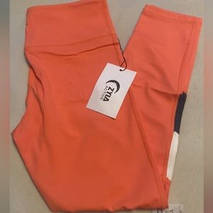 Tangerine Angle Block Light n Tight Hi-Rise 7/8 24" - Size 2